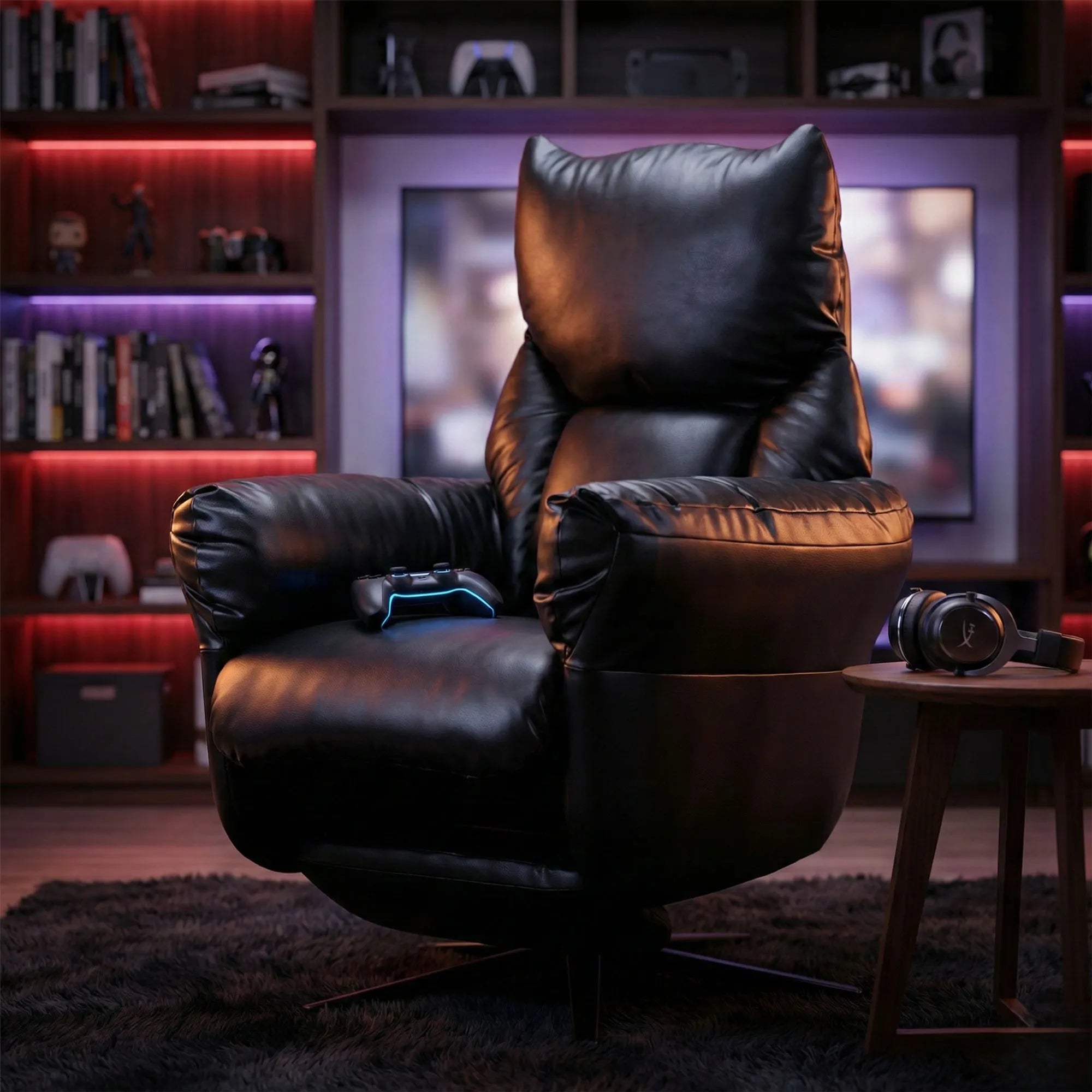 Hush Hiven Shadow Motorized Recliner Chair Office Gaming Leatherette Recliner - Hush Hiven