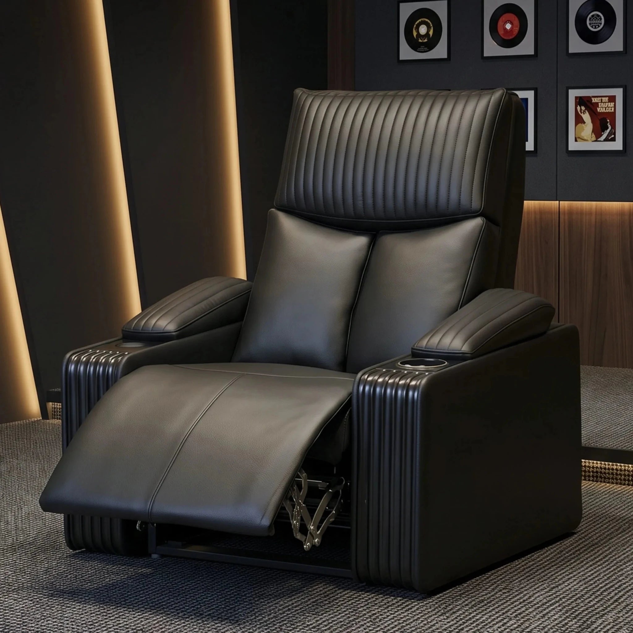 Hush Hiven Obsidian Power Home Theatre Recliner - Hush Hiven