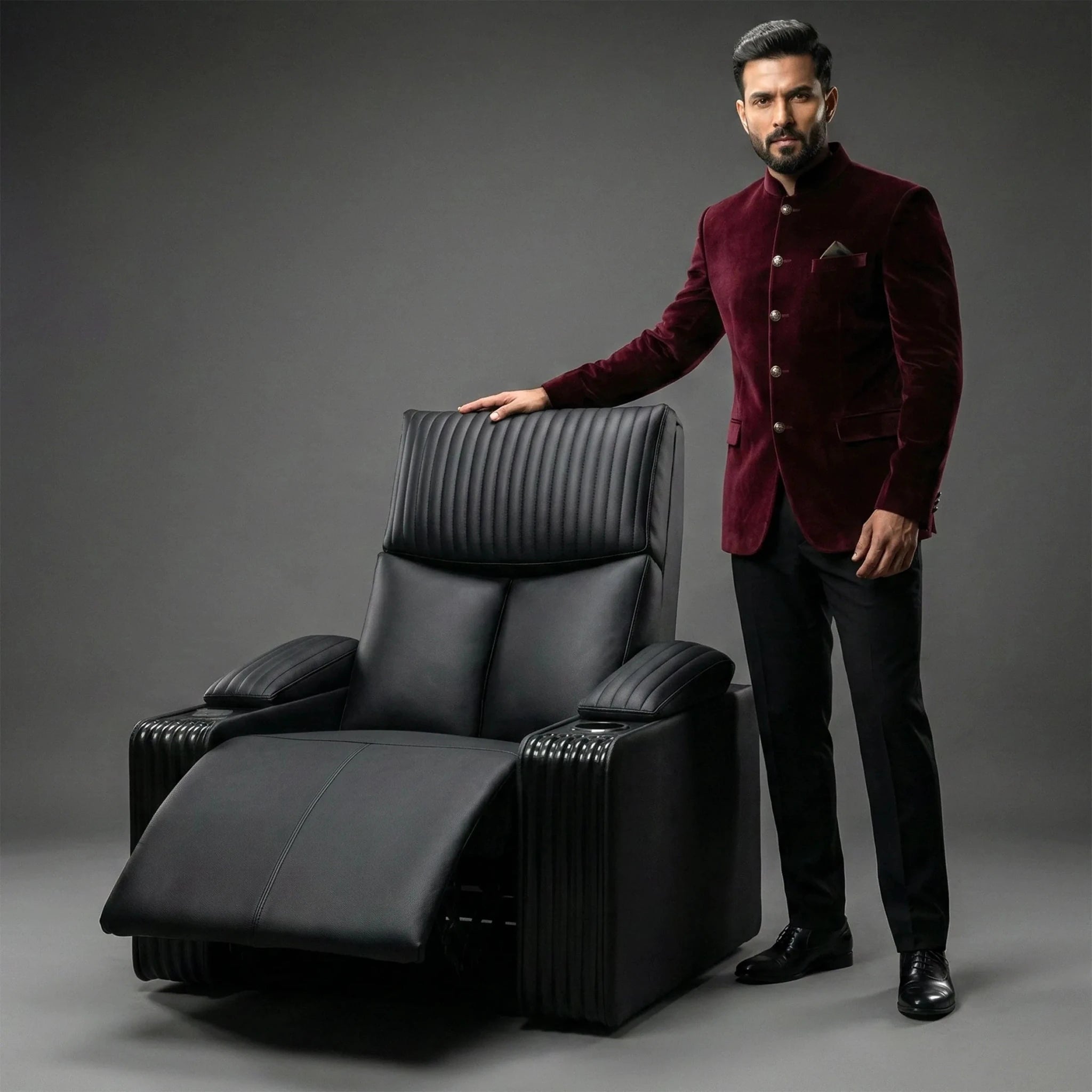 Hush Hiven Obsidian Power Home Theatre Recliner - Hush Hiven