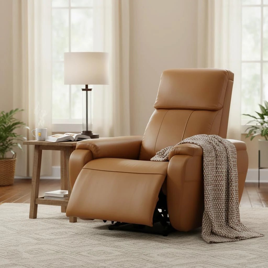 Hush Hiven Zeus Motorized Recliner Chair Living Room Leatherette Luxury Recliner - Hush Hiven