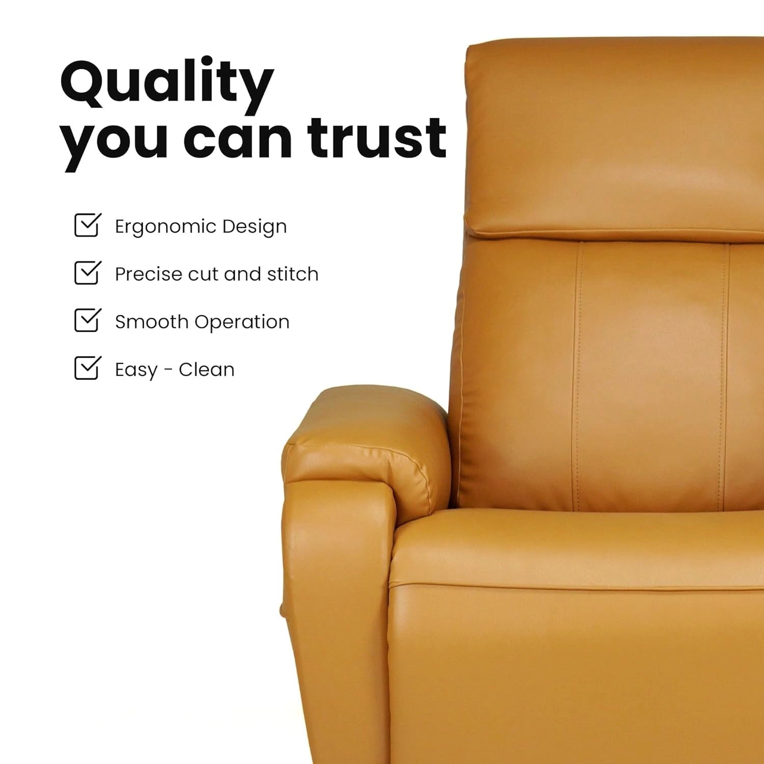 Hush Hiven Zeus Motorized Recliner Chair Living Room Leatherette Luxury Recliner qualities