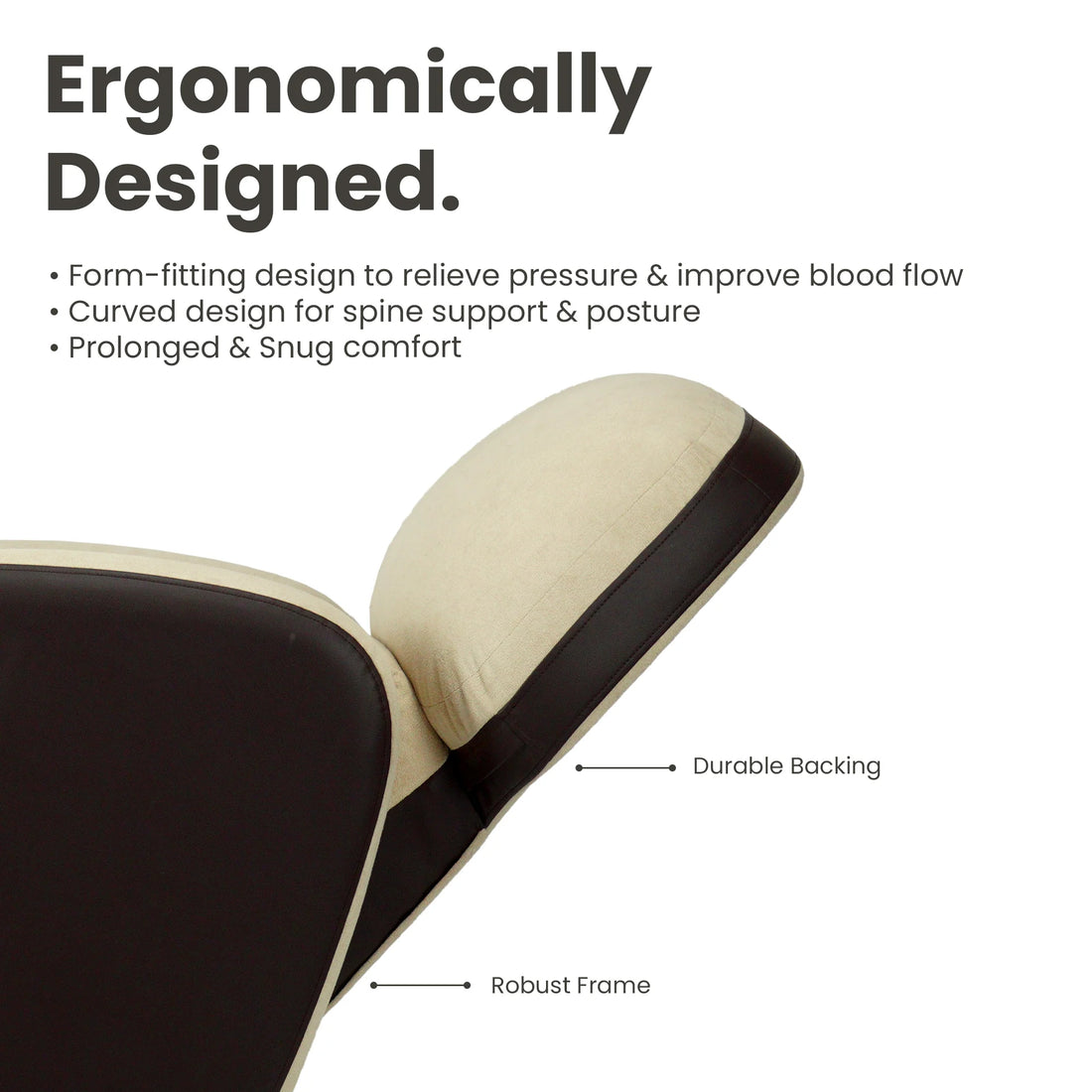 Hush Hiven Pebble Red Panda R3 Motorized Dual Leatherette &amp; Boucle Fabric Recliner with Pocket Spring - Hush Hiven