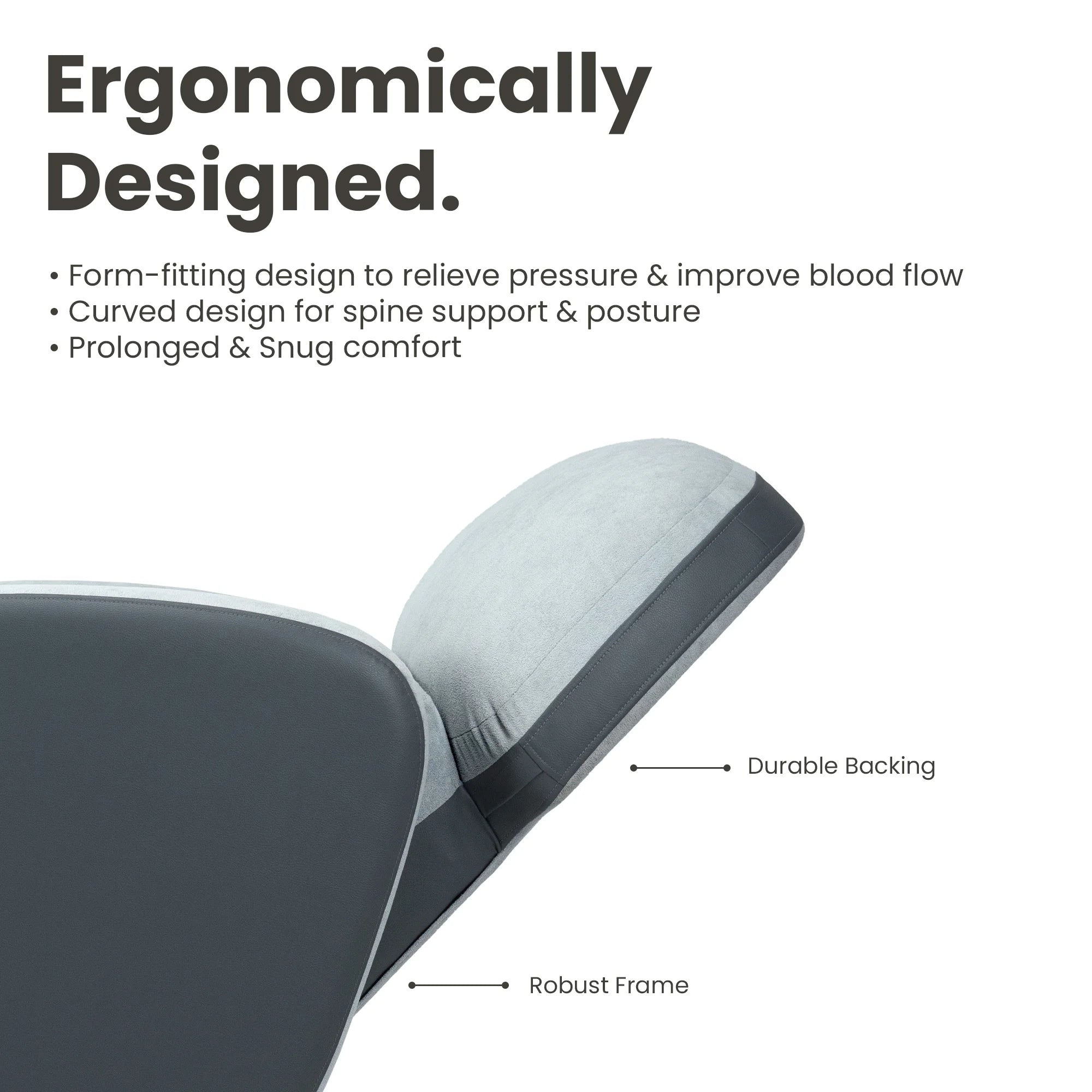 Hush Hiven Pebble Husky R3 Motorized Dual Leatherette &amp; Boucle Fabric Recliner with Pocket Spring - Hush Hiven