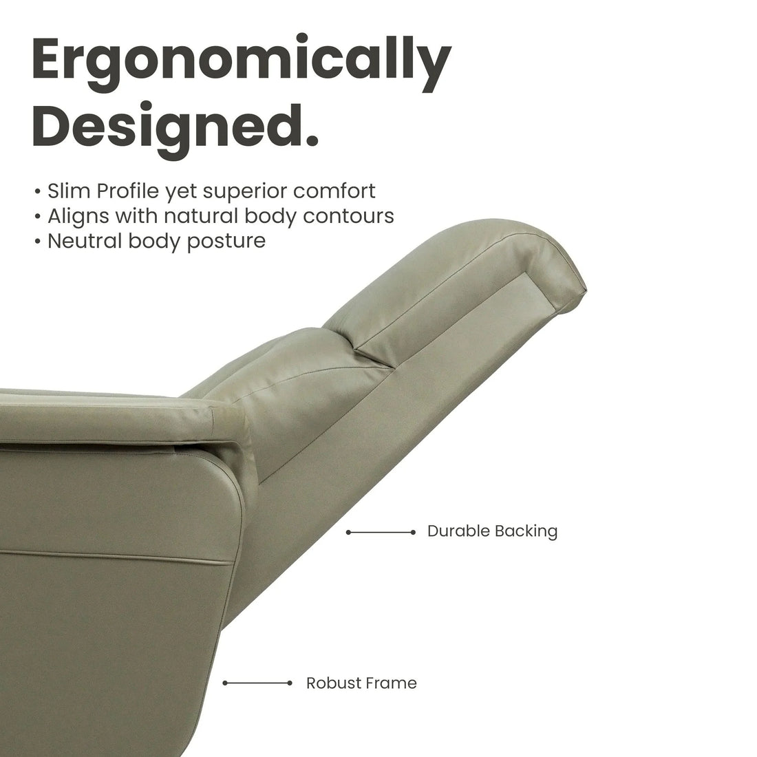 Hush Hiven Kingsman Queen R1 Motorized Brown Leatherette Recliner with Pocket Spring - Hush Hiven