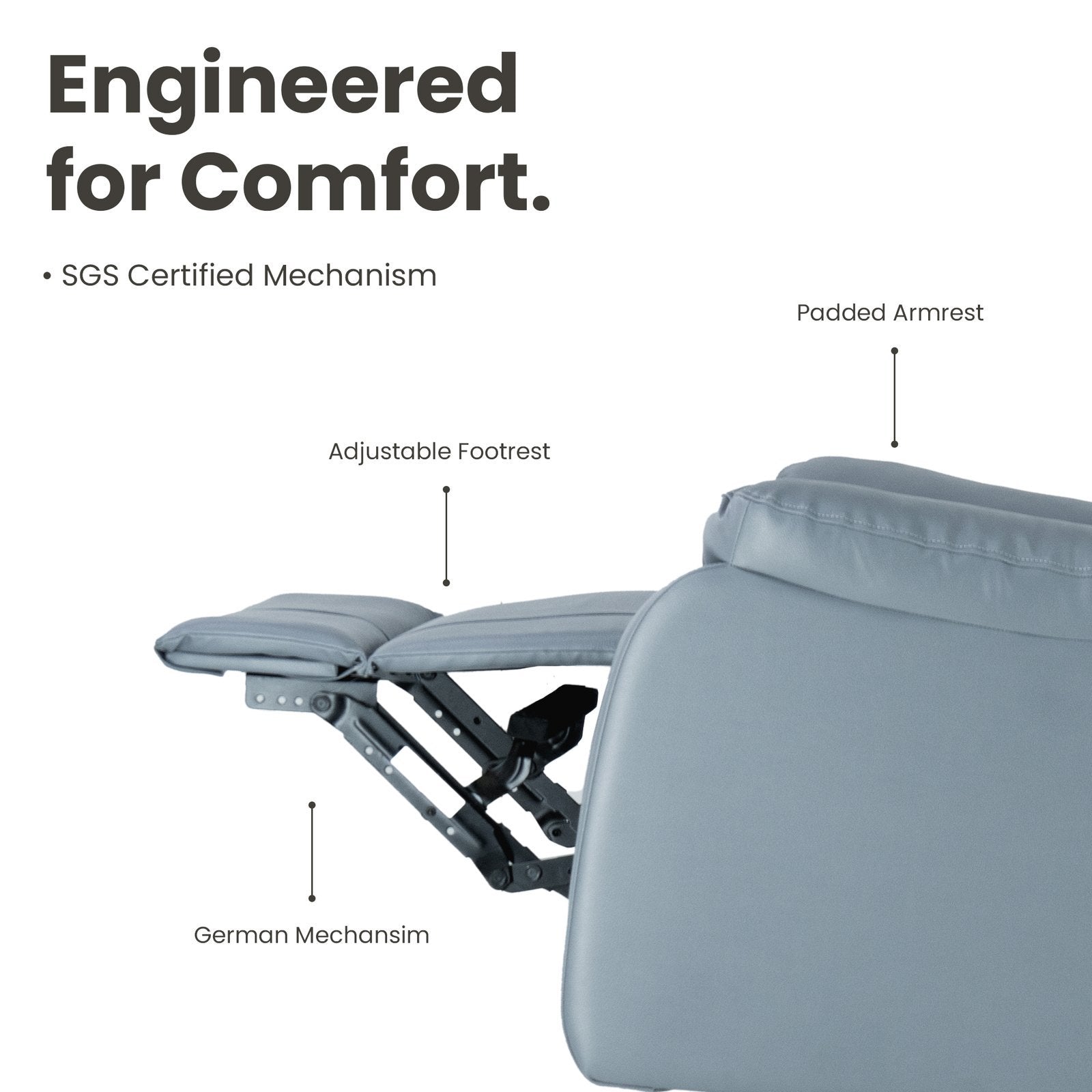 Big B Motorised Premium Leatherette Recliner Chair engineered properties