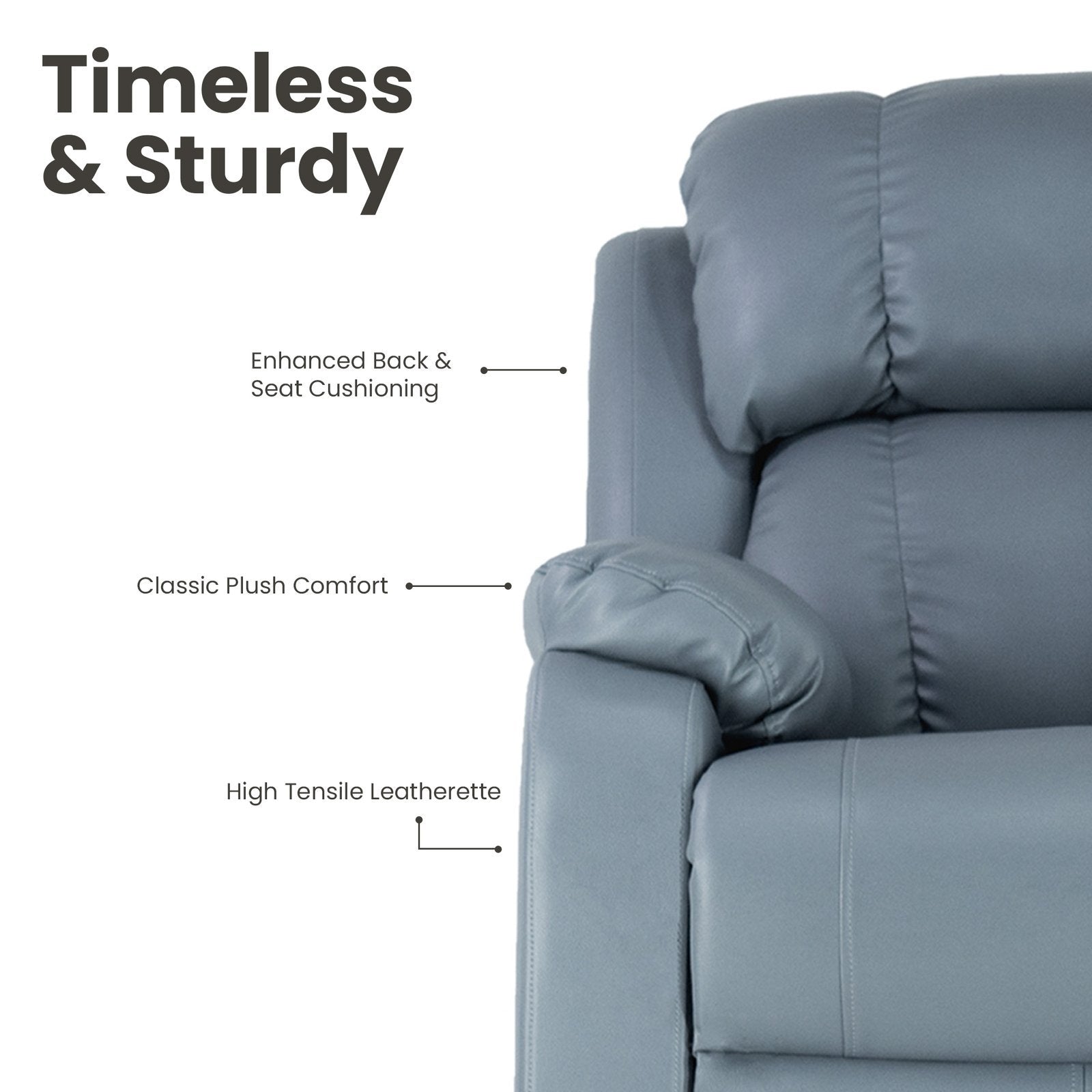 Hush Hiven Big B Single Seater Motorized Recliner Chair features