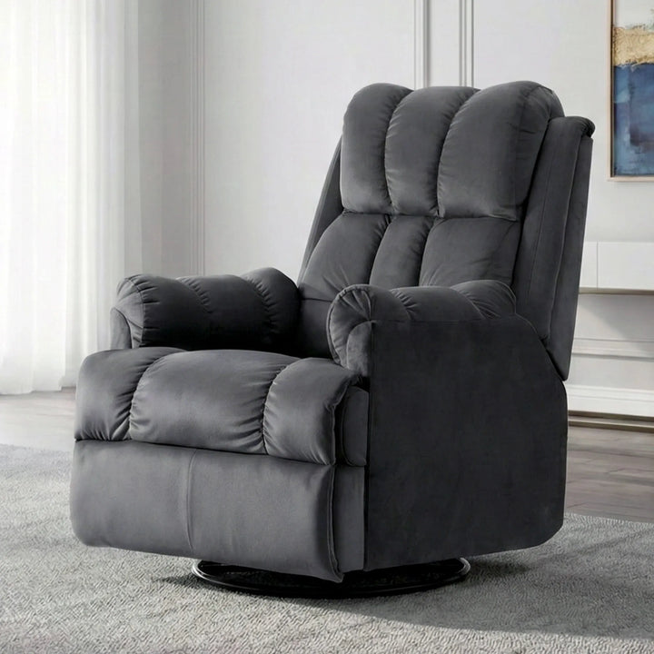 Hush Hiven Donna Single Seater Motorized Recliner Chair Smooth Velvet Dual Motion Luxury Recliner