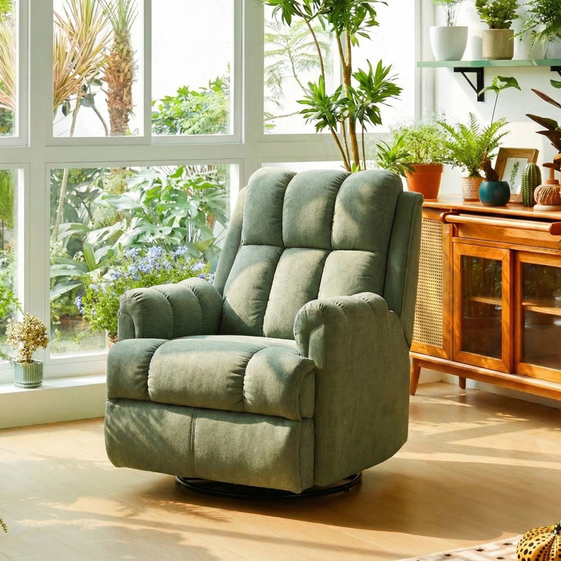 Hush Hiven Donna Single Seater Motorized Recliner Chair Smooth Velvet Dual Motion Luxury Recliner - Hush Hiven