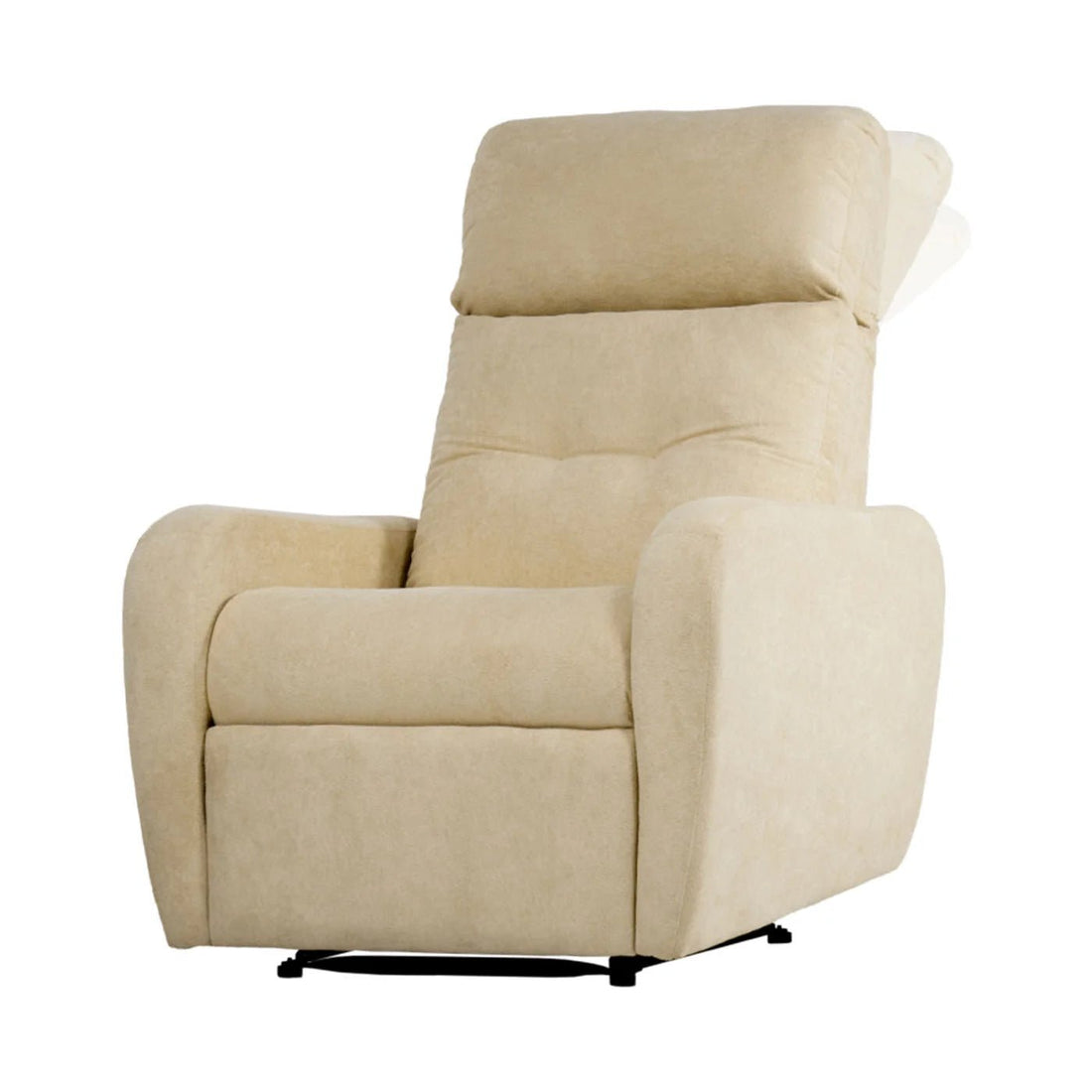 Hush Hiven Eva Caramel Boucle Recliner with Adjustable Headrest &amp; R1 Manual Mechanism - Hush Hiven