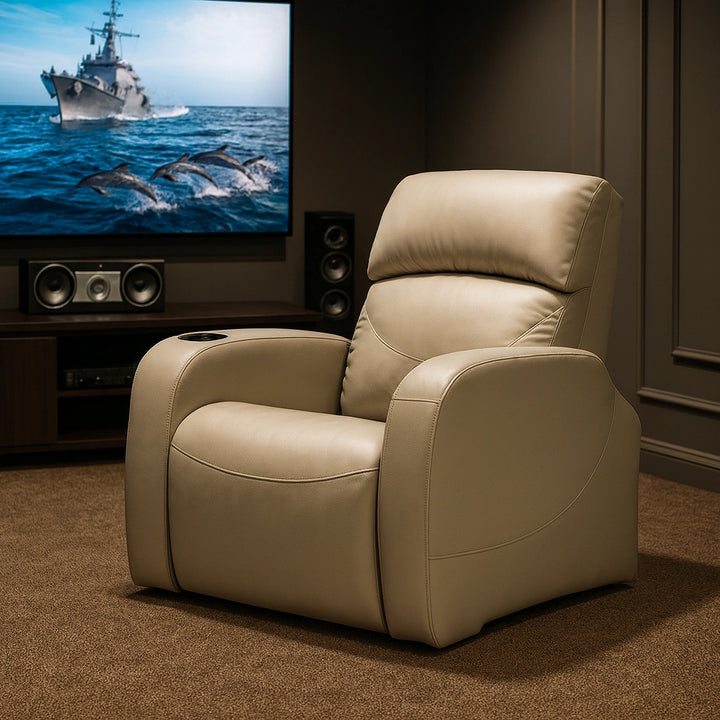 Hush Hiven AXE Single Seater Motorized Recliner Chair Home Theatre Leatherette Ergonomic Luxury Recliner