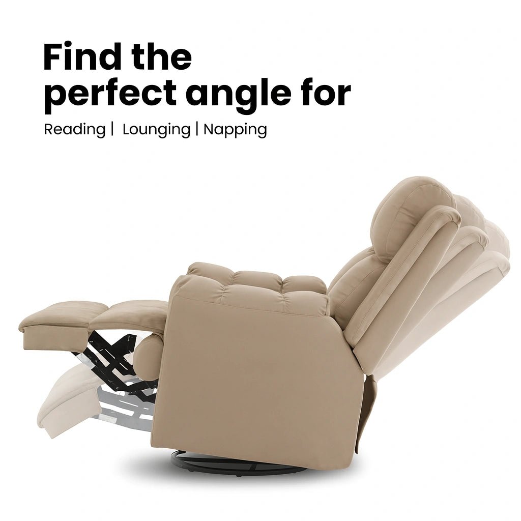 Black Hush Hiven Donna Velvet Single Seater Motorized Recliner chair reclining angle view