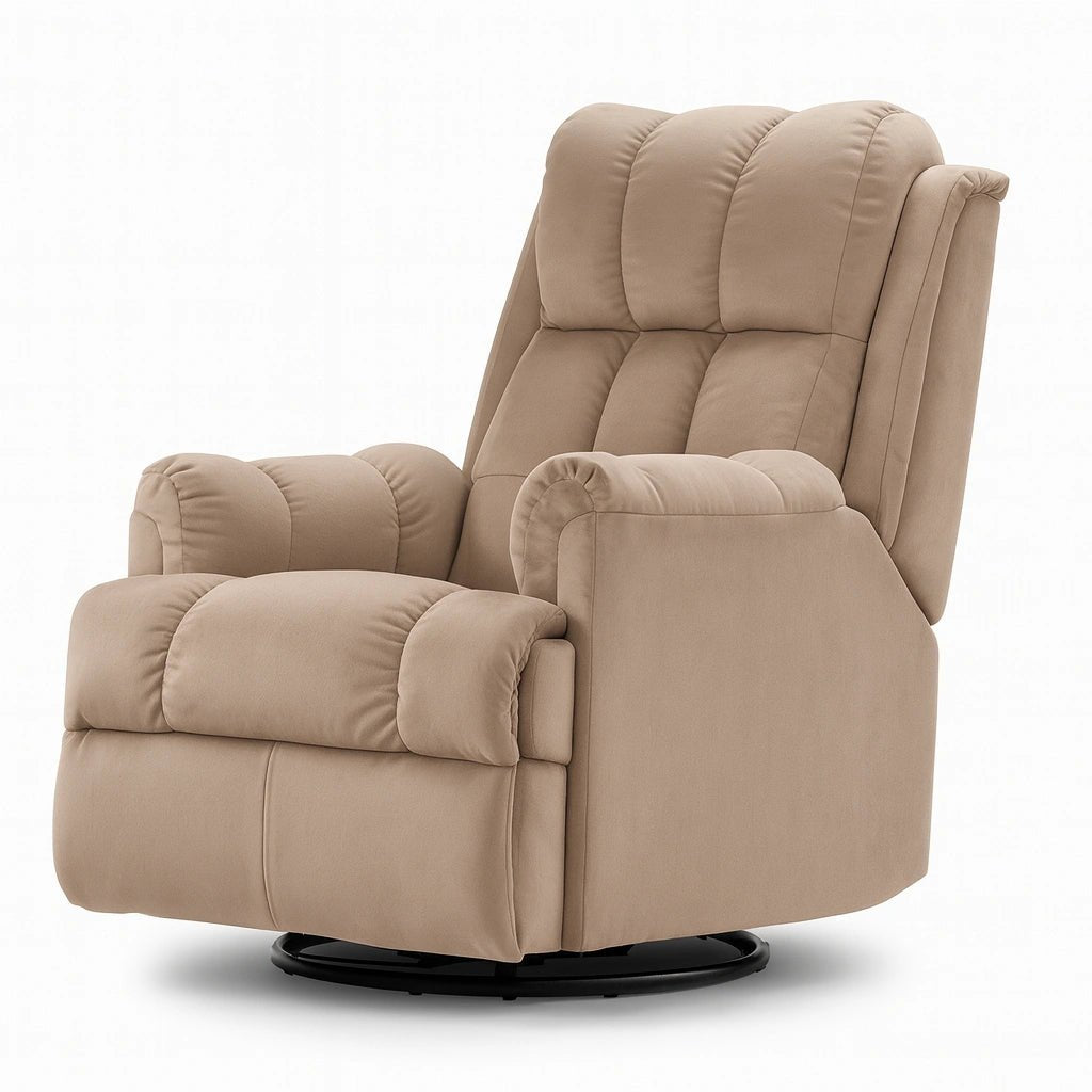 Black Hush Hiven Donna Velvet Single Seater Motorized Recliner chair in white background in side view