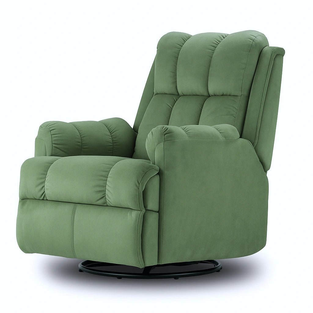 Black Hush Hiven Donna Velvet Single Seater Motorized Recliner chair in white background in side view