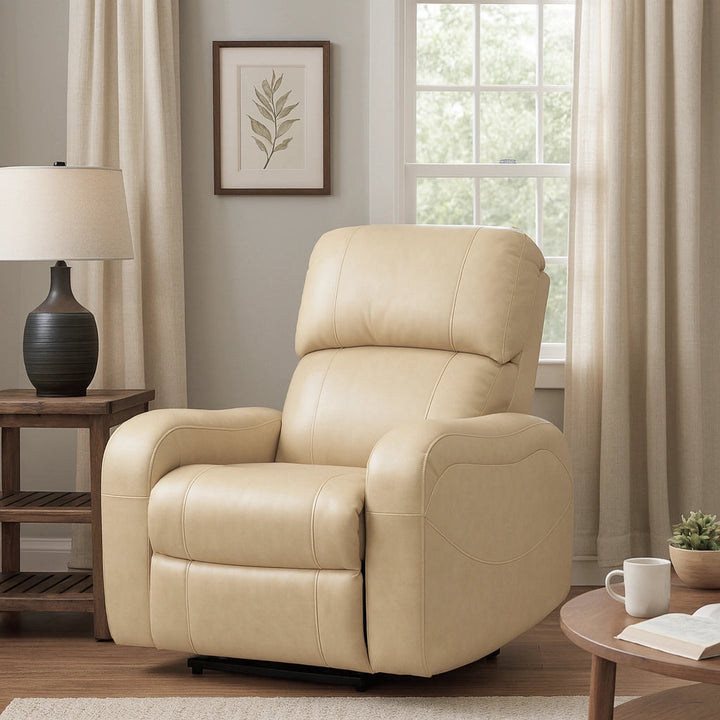 Hush Hiven Lior Single Seater Motorized Recliner Chair Washed Leatherette Cozy Luxury Recliner