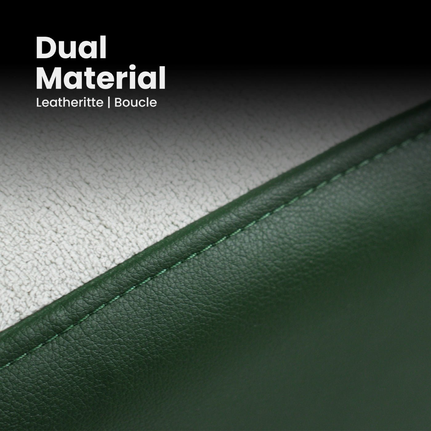 Hush Hiven Pebble Single Seater Motorized Recliner Chair – Dual Tone Boucle & Leatherette Luxury Recliner - Hush Hiven