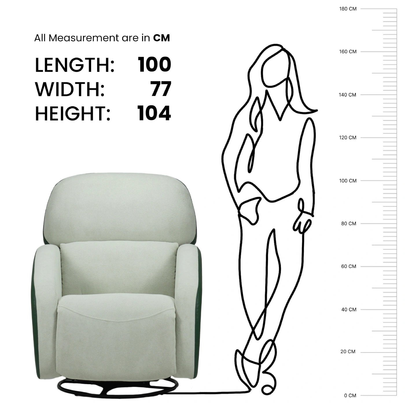 Hush Hiven Pebble Single Seater Motorized Recliner Chair – Dual Tone Boucle & Leatherette Luxury Recliner - Hush Hiven