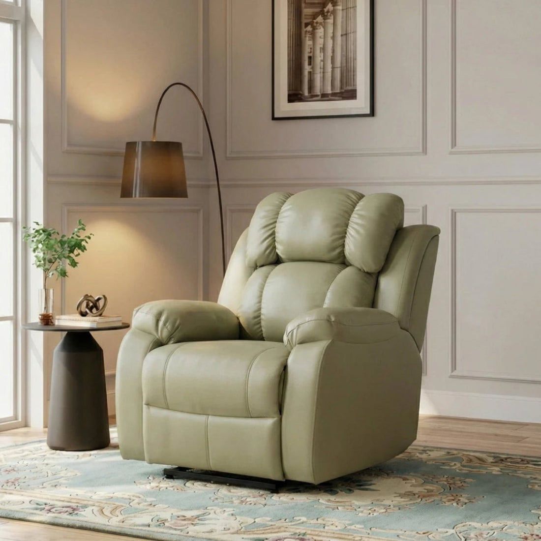 Hush Hiven Big B Single Seater Motorized Recliner Chair Premium Leatherette Luxury - Hush Hiven