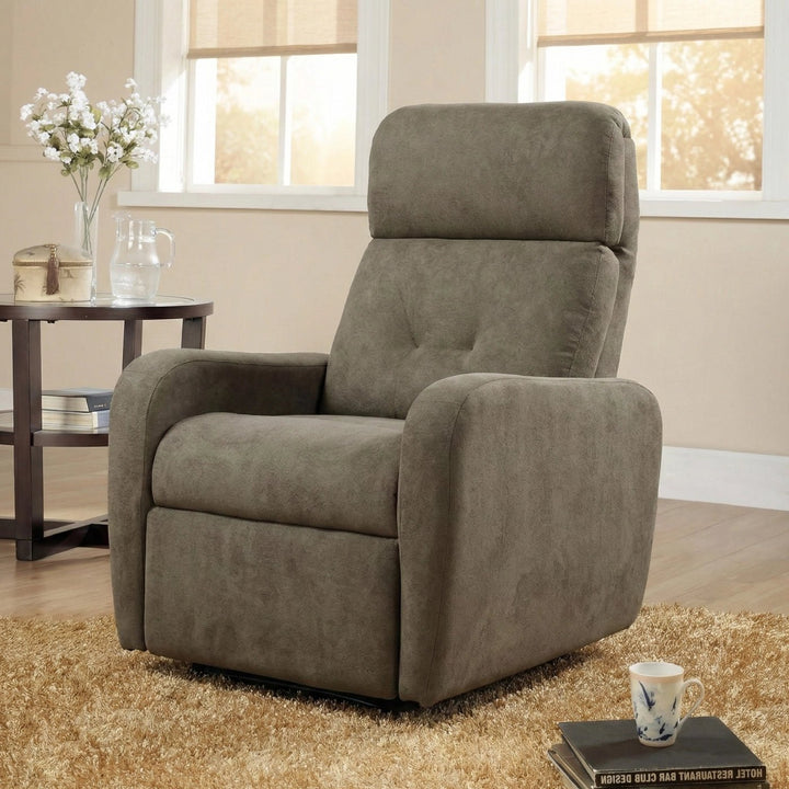 EVA Light Brown recliner chair upholstered in premium boucle fabric, a modern recliner for home living room comfort