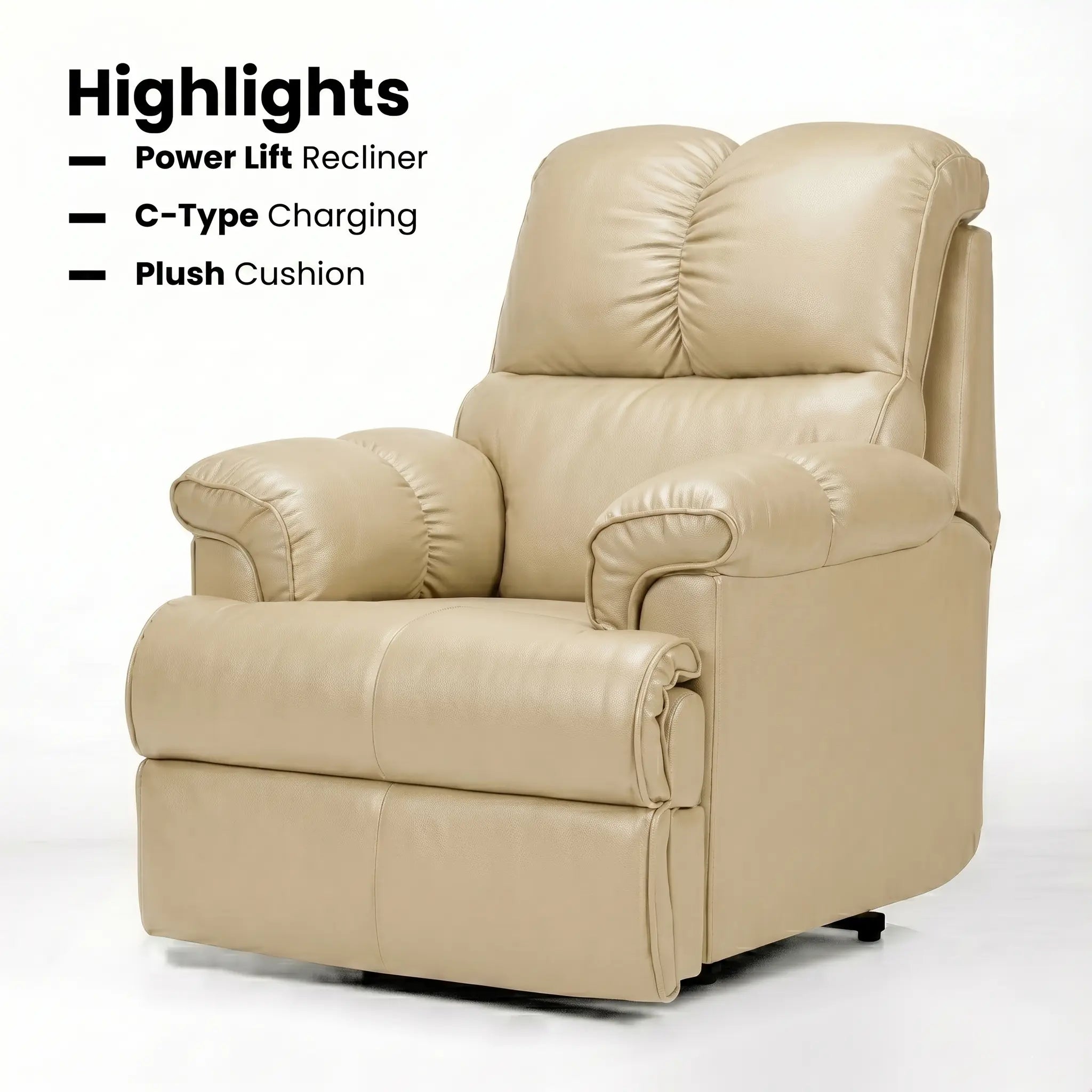 Hush Hiven Highlander Electric Recliner Armchair with Power Lift Stand Assist Smooth Velvet - Hush Hiven