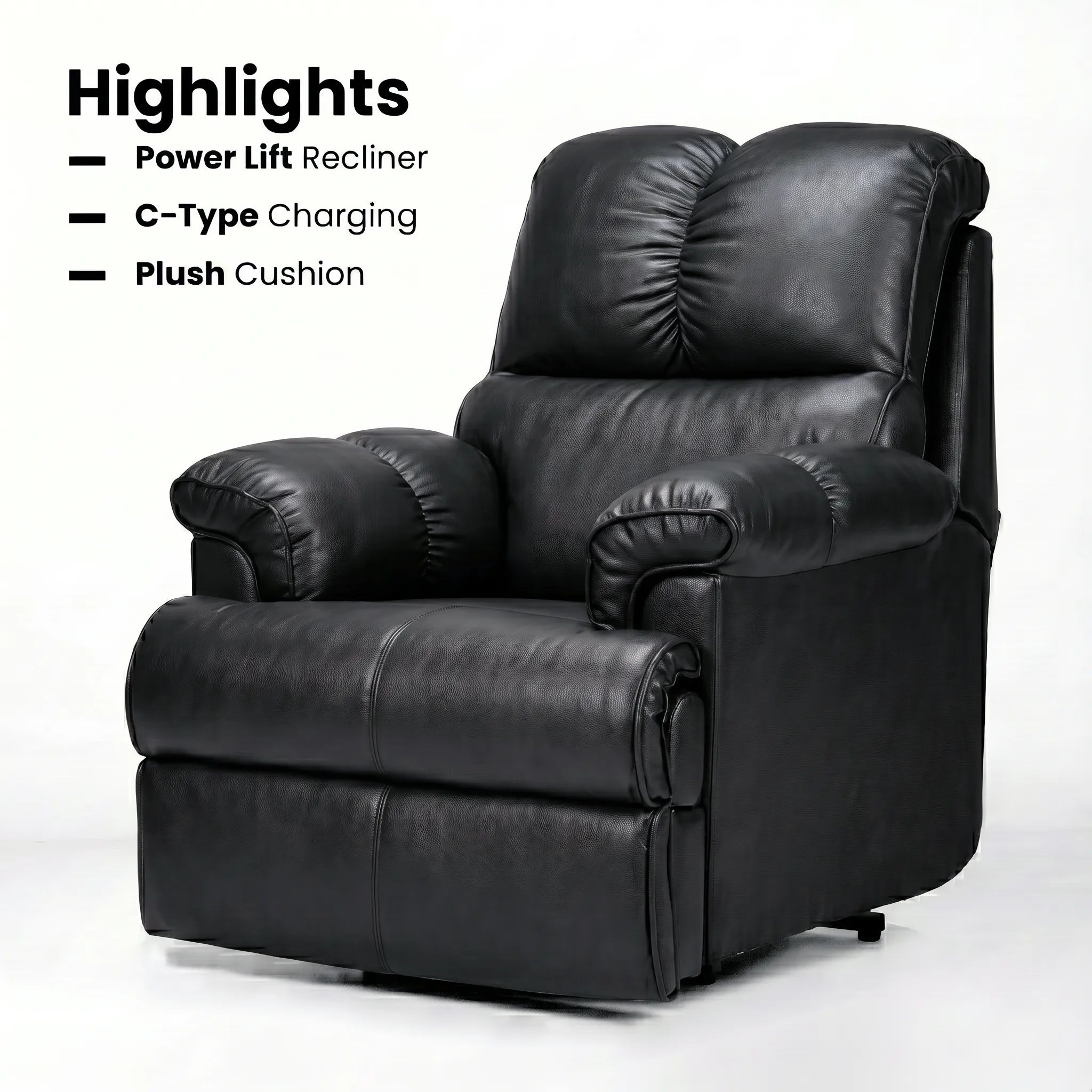 Hush Hiven Highlander Electric Recliner Armchair with Power Lift Stand Assist Smooth Velvet - Hush Hiven