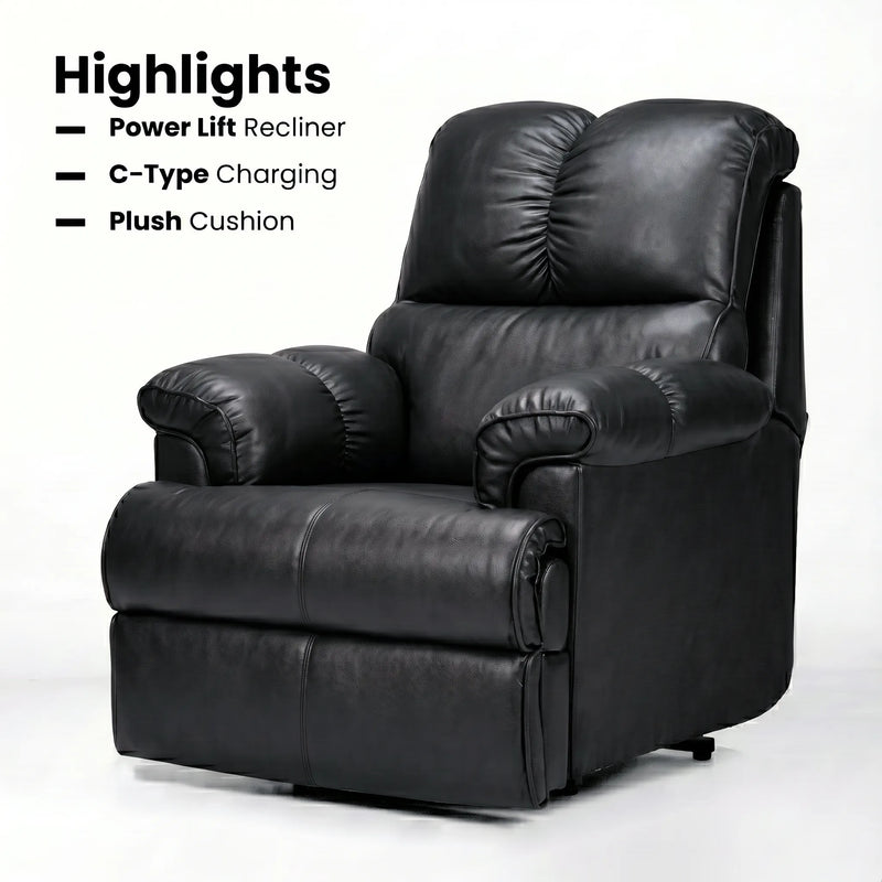 Hush Hiven Highlander Electric Recliner Armchair with Power Lift Stand Assist Smooth Velvet - Hush Hiven