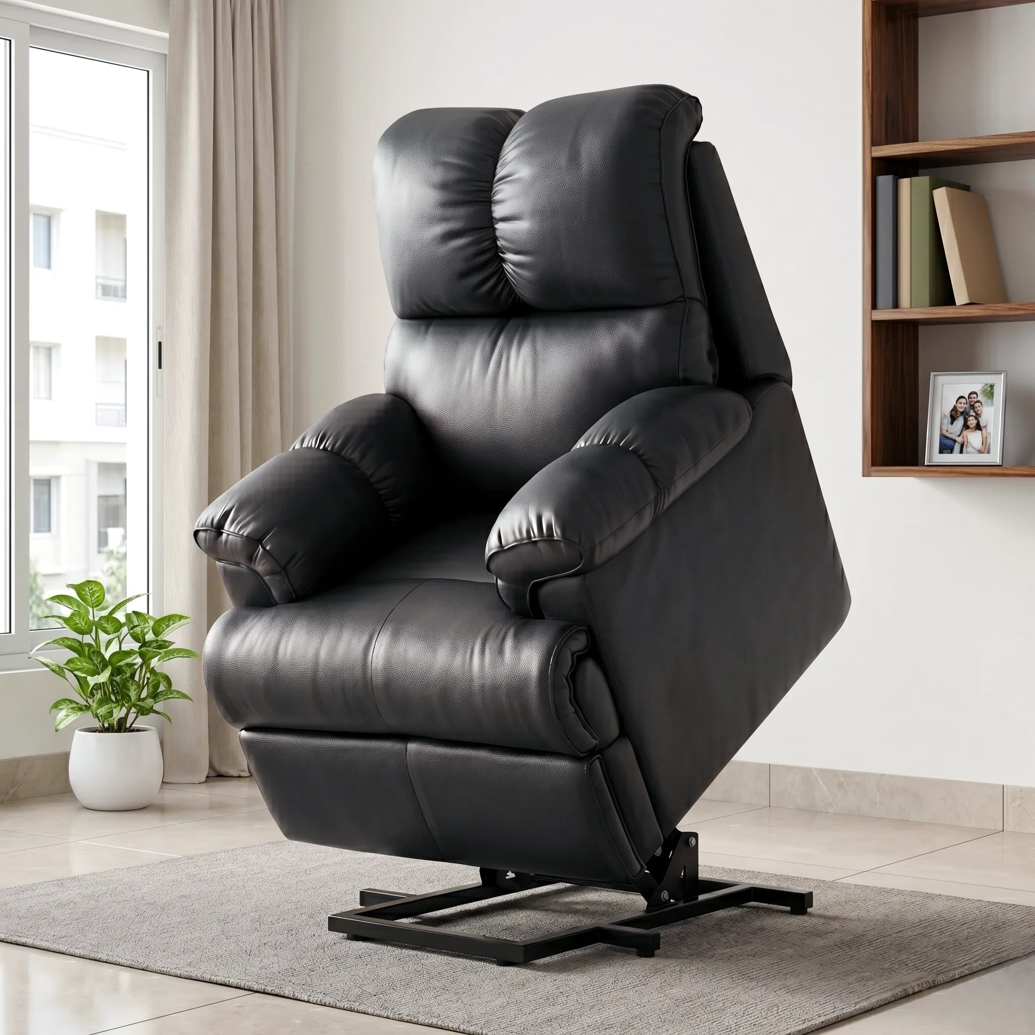 Hush Hiven Highlander Electric Recliner Armchair with Power Lift Stand Assist Smooth Velvet - Hush Hiven