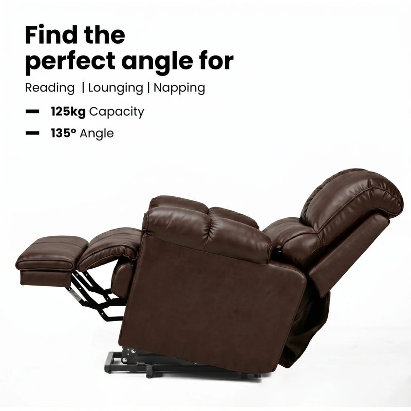 Hush Hiven Highlander Electric Recliner Armchair with Power Lift Stand Assist Smooth Velvet - Hush Hiven