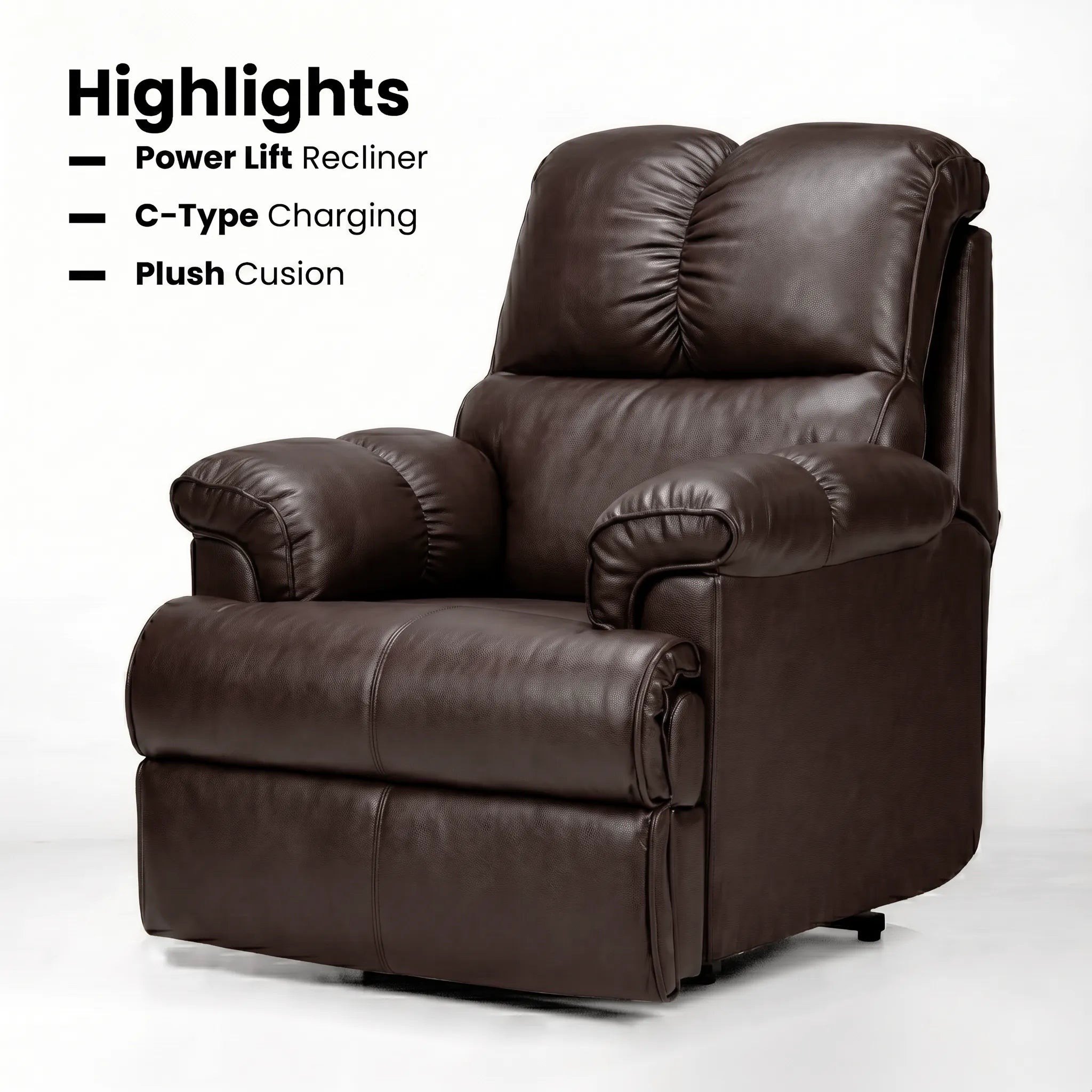 Hush Hiven Highlander Electric Recliner Armchair with Power Lift Stand Assist Smooth Velvet - Hush Hiven