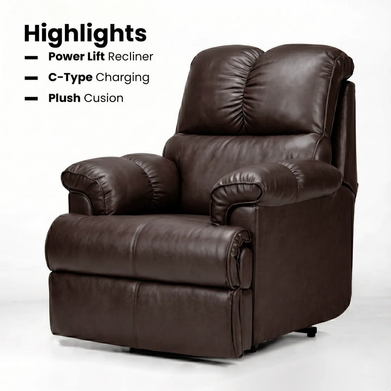 Hush Hiven Highlander Electric Recliner Armchair with Power Lift Stand Assist Smooth Velvet - Hush Hiven
