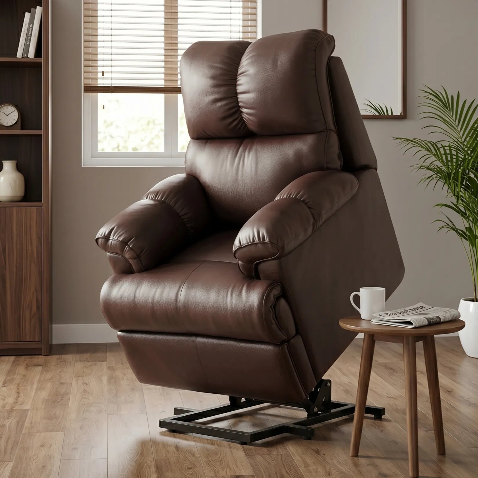 Hush Hiven Highlander Electric Recliner Armchair with Power Lift Stand Assist Smooth Velvet - Hush Hiven