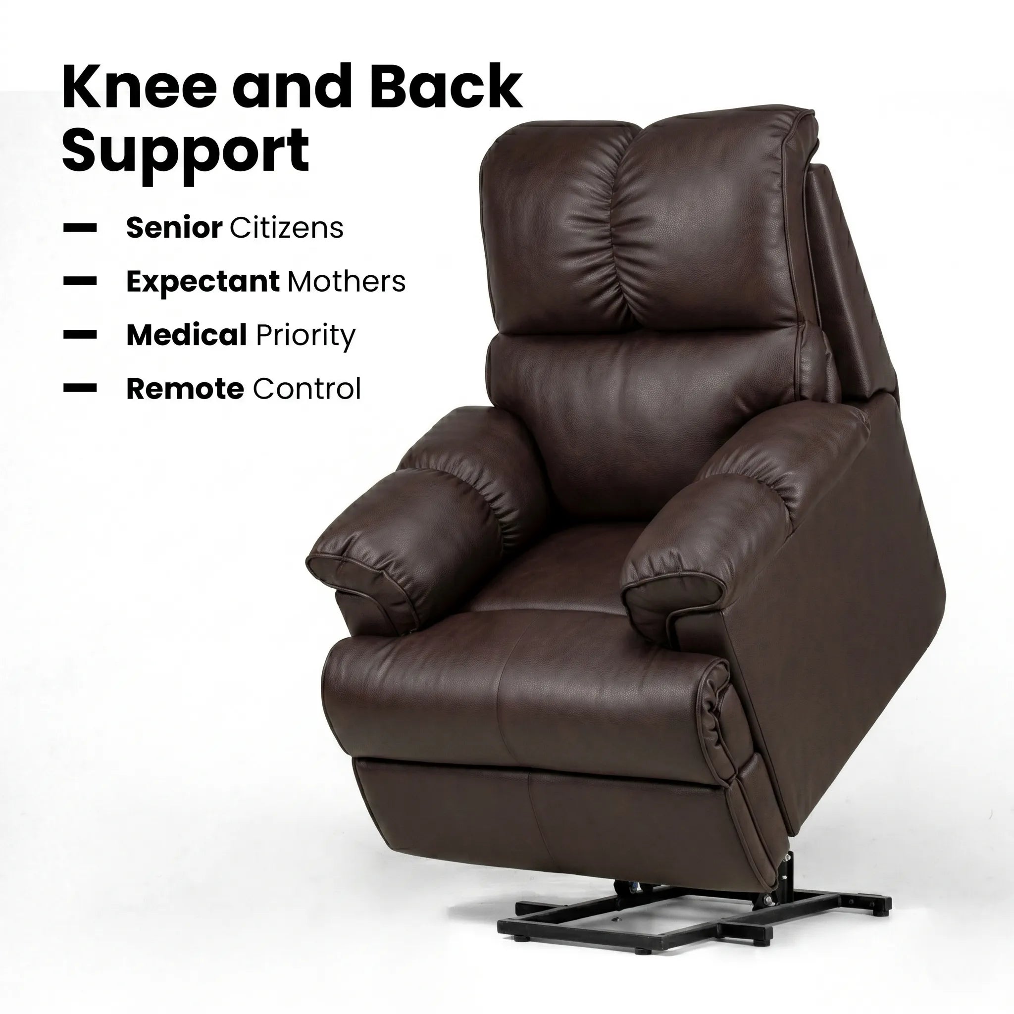 Hush Hiven Highlander Electric Recliner Armchair with Power Lift Stand Assist Smooth Velvet - Hush Hiven