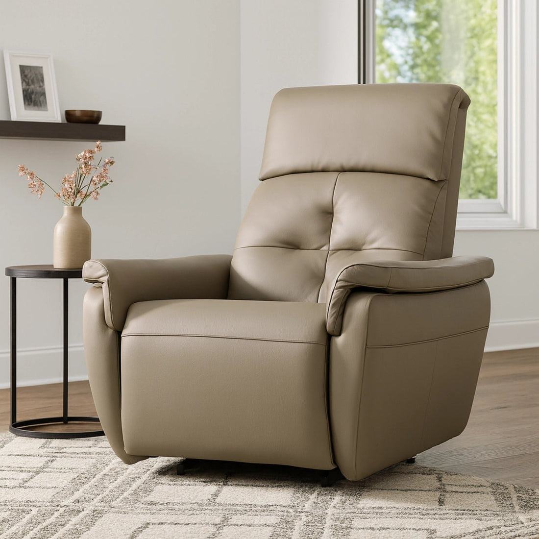 Hush Hiven Kingsman Single Seater Motorized Recliner Chair – Smooth Leatherette Luxury Recliner - Hush Hiven