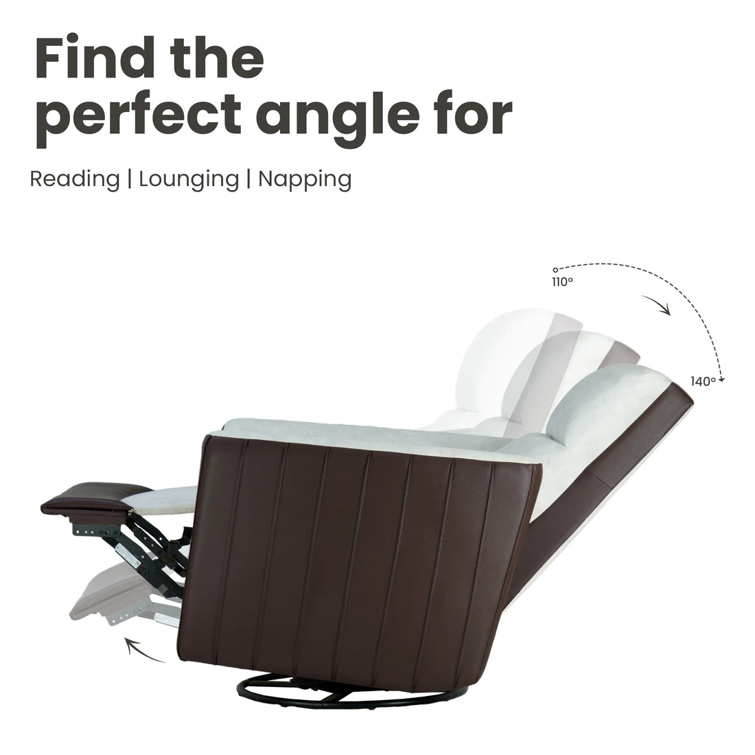 Hush Hiven Saturo R3 Manual Dual Fabric Recliner with Pocket Spring &amp; Pintuck Design - Hush Hiven