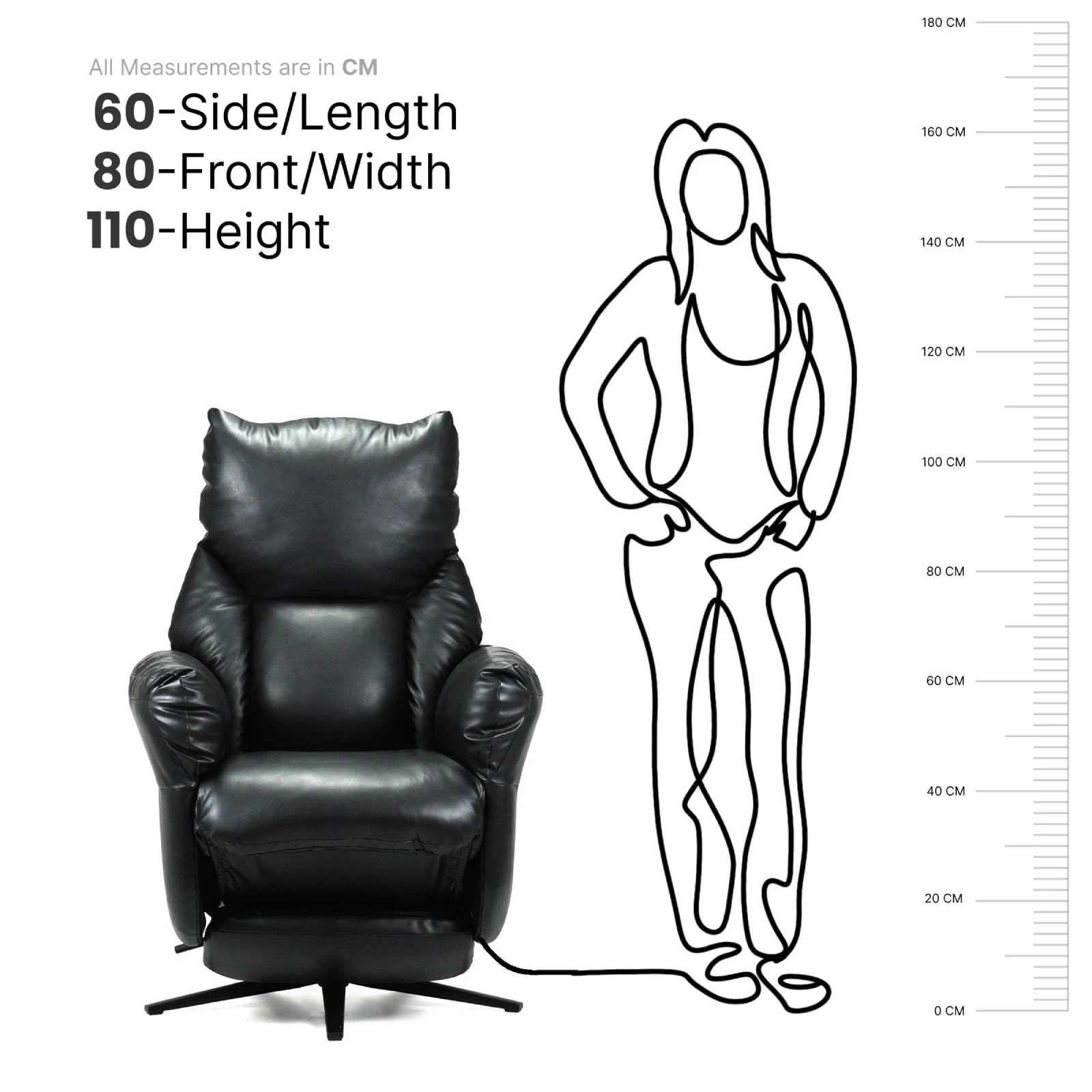 Hush Hiven Shadow Motorized Recliner Chair Office Gaming Leatherette Recliner - Hush Hiven