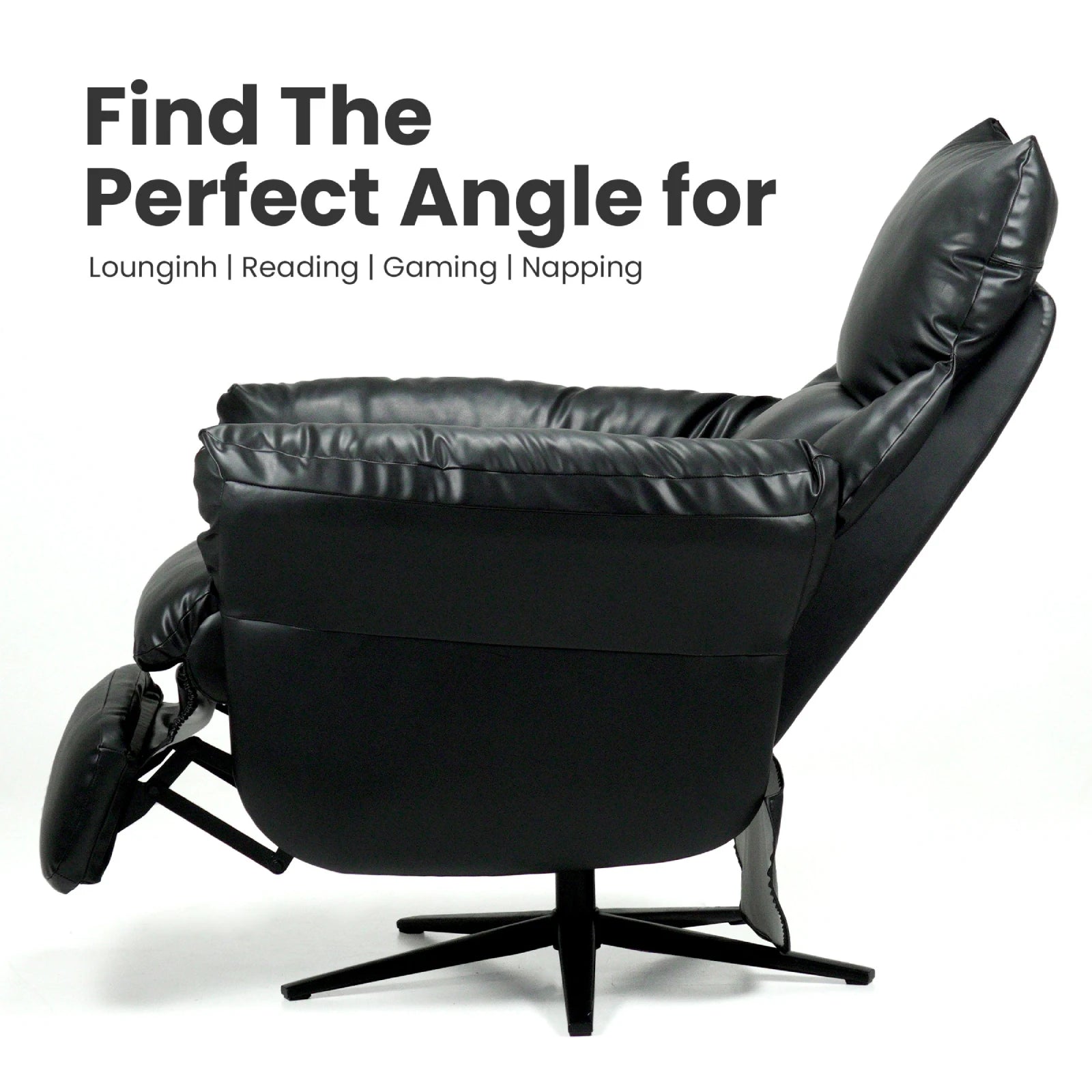 Hush Hiven Shadow Motorized Recliner Chair Office Gaming Leatherette Recliner - Hush Hiven