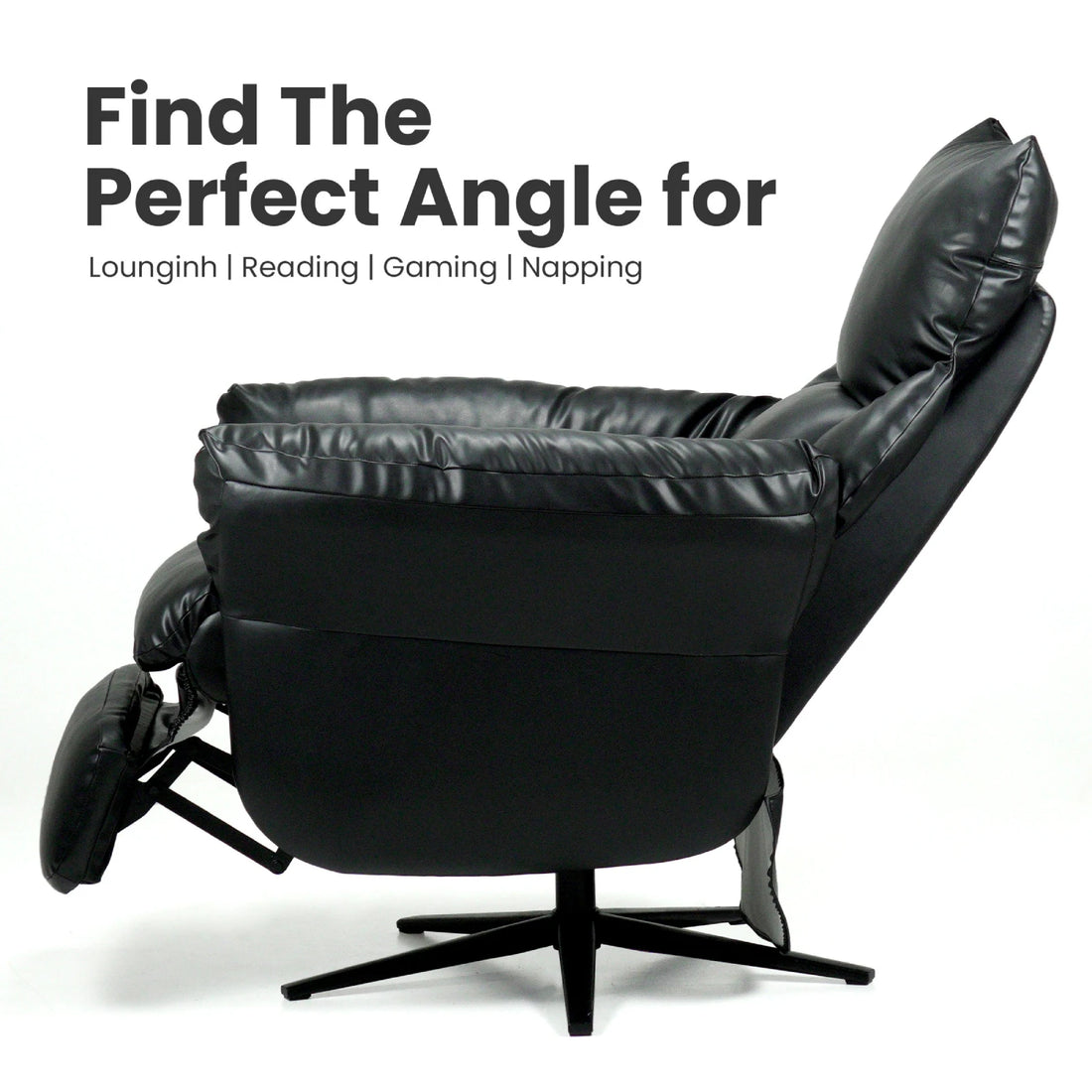 Hush Hiven Shadow Motorized Recliner Chair Office Gaming Leatherette Recliner - Hush Hiven