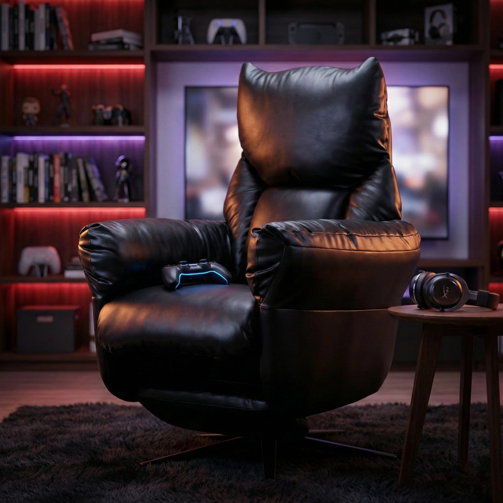 Hush Hiven Shadow Motorized Recliner Chair Office Gaming Leatherette Recliner - Hush Hiven