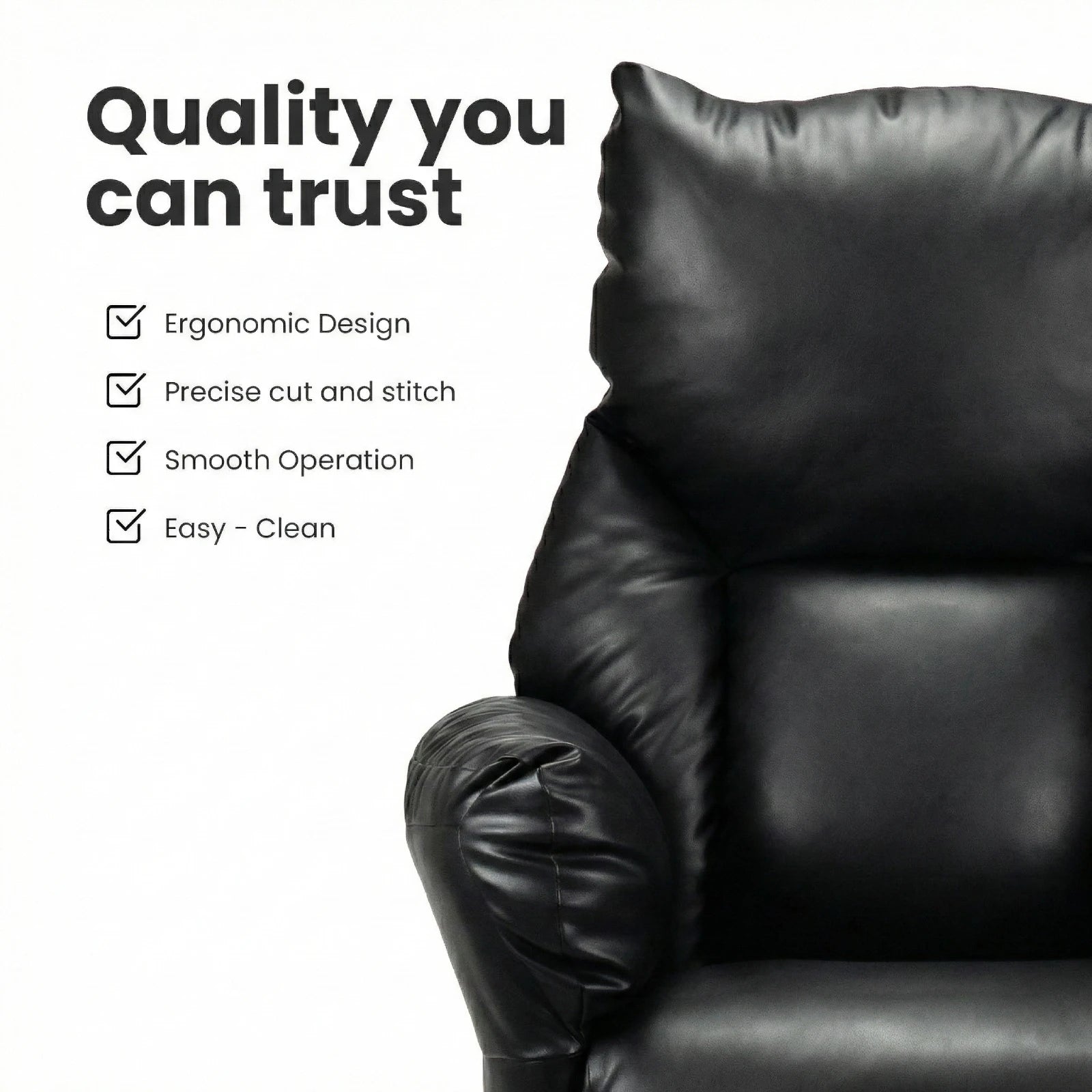 Hush Hiven Shadow Motorized Recliner Chair Office Gaming Leatherette Recliner - Hush Hiven