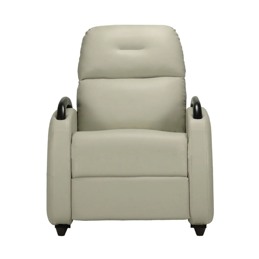 Hush Hiven Handbag Wood - to - Floor Leatherette Recliner with Solid Wooden Armrests &amp; Pocket Spring - Hush Hiven