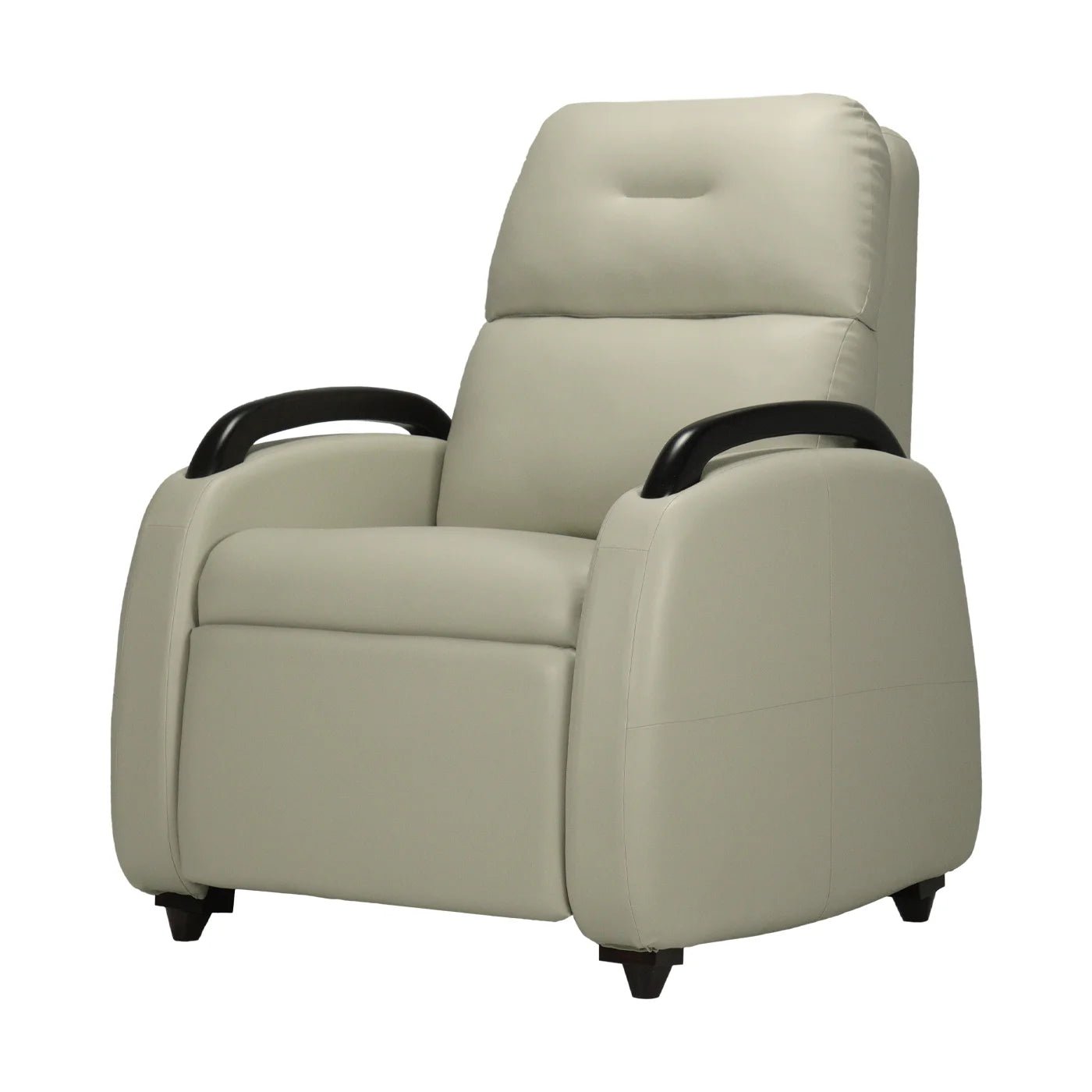 Hush Hiven Handbag Wood - to - Floor Leatherette Recliner with Solid Wooden Armrests &amp; Pocket Spring - Hush Hiven