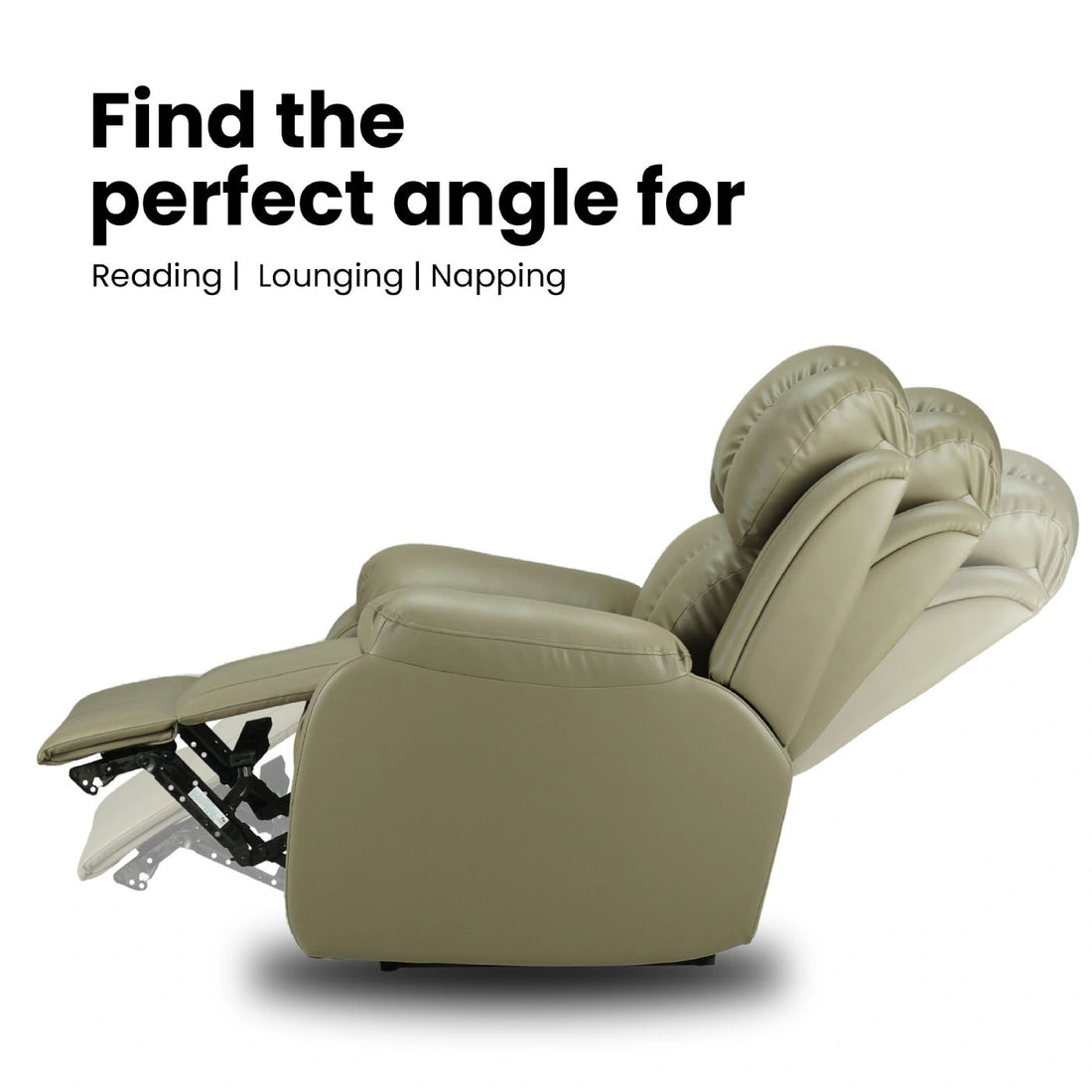 Hush Hiven Big B Single Seater Motorized Recliner Chair reclining angle