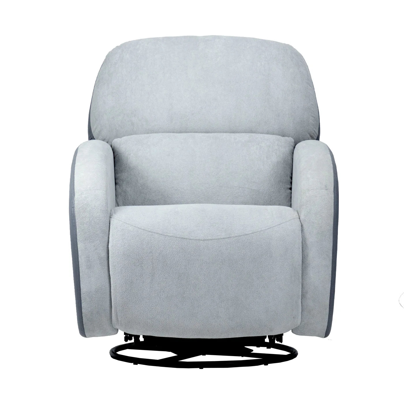 Hush Hiven Pebble Husky R3 Motorized Dual Leatherette &amp; Boucle Fabric Recliner with Pocket Spring - Hush Hiven