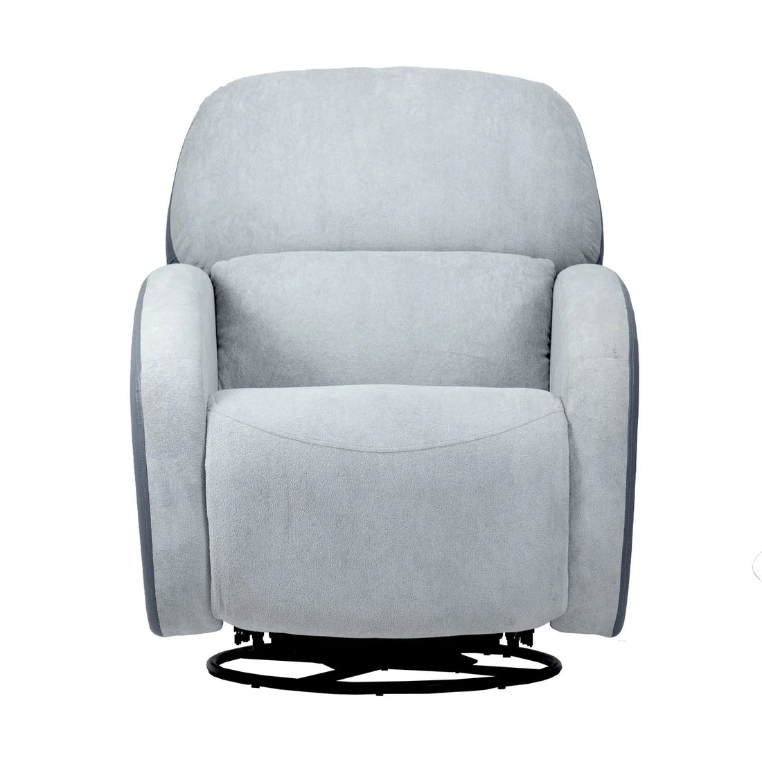 Hush Hiven Pebble Husky R3 Motorized Dual Leatherette &amp; Boucle Fabric Recliner with Pocket Spring - Hush Hiven
