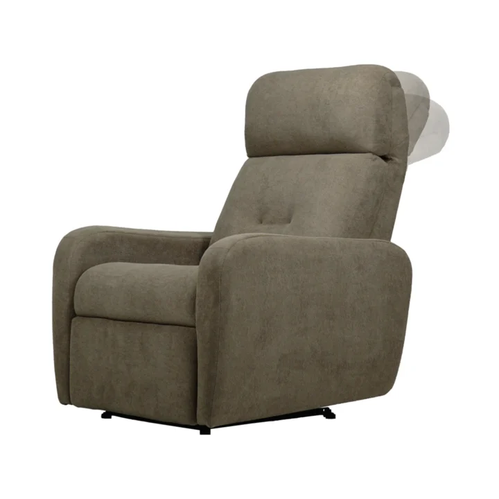 Hush Hiven Eva Hamster Boucle Recliner with Adjustable Headrest & R1 Manual Mechanism