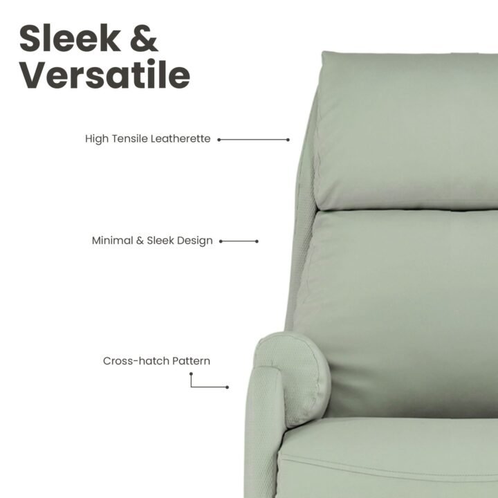 Hush Hiven Logan Dual Tone Textured Fabric Multifunctional Recliner with Memory Foam - Image 5