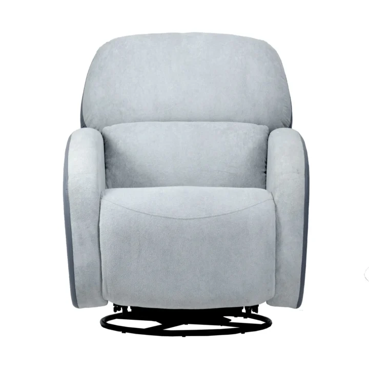 Hush Hiven Pebble Husky R3 Motorized Dual Leatherette & Boucle Fabric Recliner with Pocket Spring - Image 2