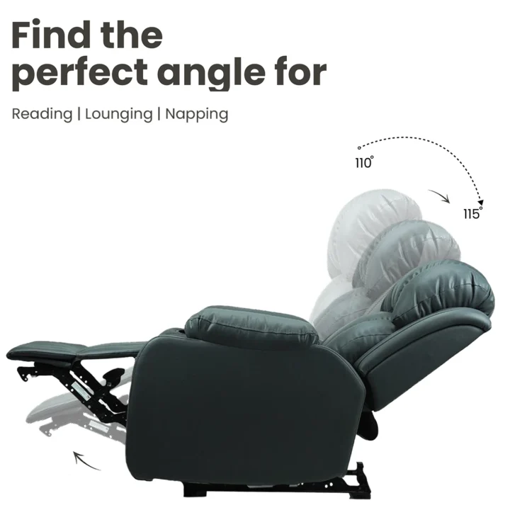 Hush Hiven Big B Home theatre recliner: Comfy & Cozy Motorized Home Cinema Recliner with USB Type C & Type A device charging convenience. - Image 5