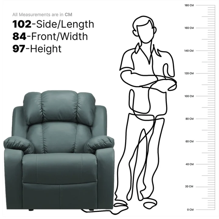 Hush Hiven Big B Home theatre recliner: Comfy & Cozy Motorized Home Cinema Recliner with USB Type C & Type A device charging convenience. - Image 8