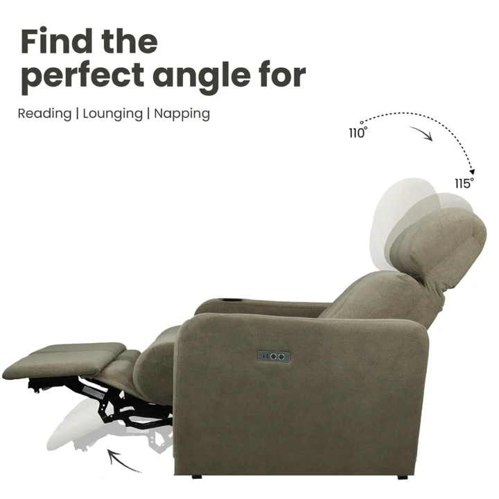 Hush Hiven EVA Dual Seater : Sleek & Versatile Motorized Recliner for Home theatre & Living room with Manually adjustable headrest - Image 3